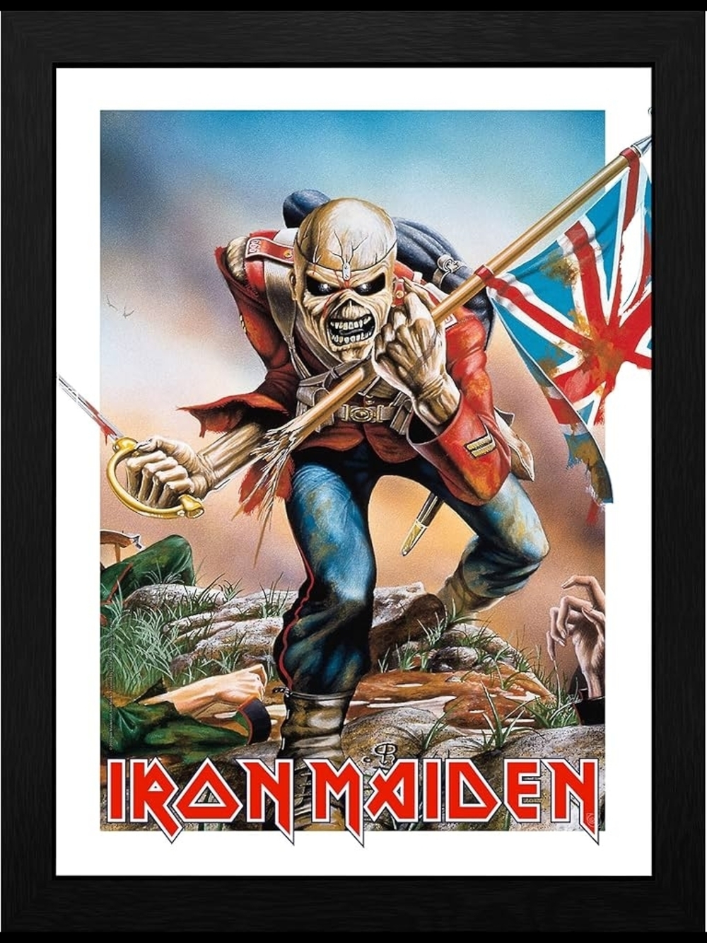 Eddie Union Jack Poster Custom Fridge Magnet Iron Maiden Office Kitchen Decor
